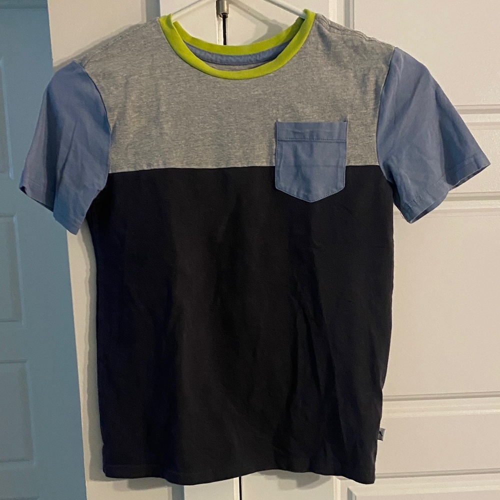Kids Color Block Tommy Bahama T-Shirt - Gray, Blue, and Green